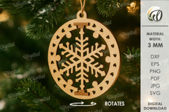 3D Christmas Ornaments Bundle Laser Cut. Christmas Decor SVG Product Image 9