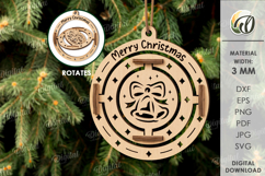 3D Christmas Ornaments Bundle Laser Cut. Christmas Decor SVG Product Image 11