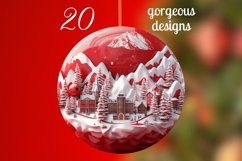 3D Christmas Ornaments Bundle / 3D Christmas Sublimation Png Product Image 2