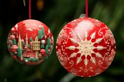 3D Christmas Ornaments Bundle / 3D Christmas Sublimation Png Product Image 7