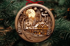 3D Christmas Sublimation PNG Bundle | Wood Carving Ornaments Product Image 6