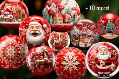 3D Christmas Ornaments Bundle / 3D Christmas Sublimation Png Product Image 8