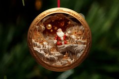 Golden Red 3D Christmas Ornaments Png Bundle Product Image 4