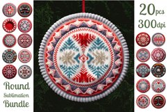 3D Christmas Ornaments Sublimation Bundle / Christmas PNG Product Image 1