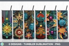 Bundle of six Watercolor Christmas Tumbler designs.