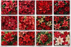 3D Christmas Poinsettia Flowers Tumbler Wrap Bundle Product Image 3