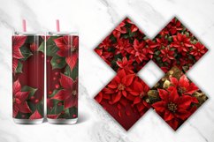 3D Christmas Poinsettia Flowers Tumbler Wrap Bundle Product Image 2