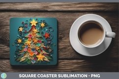 Gorgeous3D Christmas Quilled Square Coaster design.