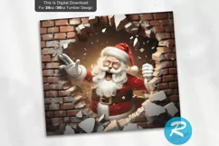 3d printed santa,holiday tumbler wrap,png for sublimation,Commercial Use,digital download,tumbler sublimation,3d tumbler wrap,3d tumbler design