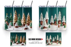 3D Tree Christmas | Tumbler Sublimation Wrap Product Image 2