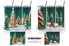 3D Tree Christmas | Tumbler Sublimation Wrap Product Image 3