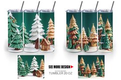 3D Tree Christmas | Tumbler Sublimation Wrap Product Image 5