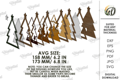 3D Christmas Shadow Box Laser Cut. Christmas Decor SVG Product Image 2