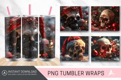 3D Christmas Skull Tumbler Wrap Product Image 1