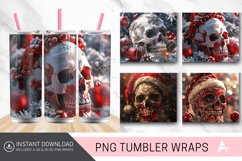 3D Christmas Skull Tumbler Wrap Product Image 1