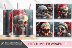 3D Christmas Skull Tumbler Wrap Product Image 1