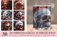 3D Christmas Skull Tumbler Wrap Bundle Product Image 1