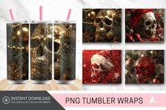 3D Christmas Skull Tumbler Wrap Product Image 1