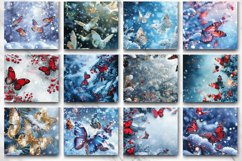 3D Christmas Snow Butterflies Tumbler Wrap Bundle Product Image 3