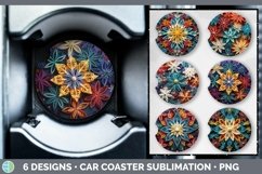 Bundle of six Watercolor Christmas Car Coaster designs.
