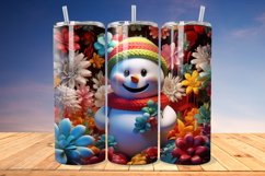 3D Christmas Snowman 20/30oz Skinny Tumbler Product Image 1