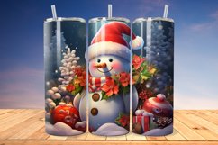 3D Christmas Snowman 20/30oz Skinny Tumbler Product Image 1