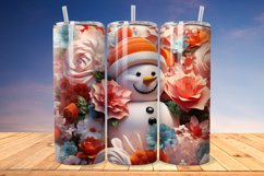 3D Christmas Snowman 20/30oz Skinny Tumbler Product Image 1