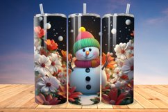 3D Christmas Snowman 20/30oz Skinny Tumbler Product Image 1
