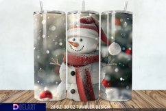 3D Christmas Snowman Tumbler Wrap Product Image 1