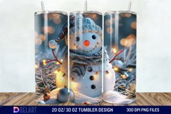 3D Christmas Snowman Tumbler Wrap Product Image 1