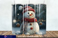 3D Christmas Snowman Tumbler Wrap Product Image 1