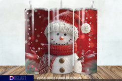 3D Christmas Snowman Tumbler Wrap Product Image 1