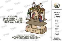 3D Christmas Stand Laser Cut. Christmas Decor SVG Product Image 2