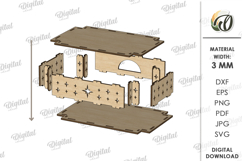 3D Christmas Stand Laser Cut. Christmas Decor SVG Product Image 3