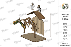 3D Christmas Stand Laser Cut. Christmas Decor SVG Product Image 4