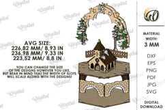 3D Christmas Stand Laser Cut. Christmas Decor SVG Product Image 2