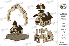 3D Christmas Stand Laser Cut. Christmas Decor SVG Product Image 3