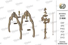 3D Christmas Stand Laser Cut. Christmas Decor SVG Product Image 4