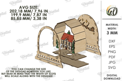 3D Christmas Stand Laser Cut. Christmas Decor SVG Product Image 2