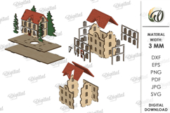3D Christmas Stand Laser Cut. Christmas Decor SVG Product Image 3