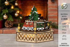 3D Christmas Stand Laser Cut. Christmas Decor SVG Product Image 1