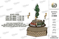 3D Christmas Stand Laser Cut. Christmas Decor SVG Product Image 2