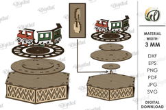3D Christmas Stand Laser Cut. Christmas Decor SVG Product Image 4