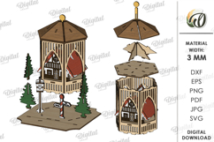 3D Christmas Stand Laser Cut. Christmas Decor SVG Product Image 3