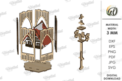 3D Christmas Stand Laser Cut. Christmas Decor SVG Product Image 4