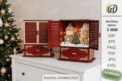 Christmas Interactive Stand Laser Cut. Christmas Decor SVG Product Image 1