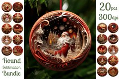 Fantasy Christmas Ornaments Sublimation Bundle PNG / 300 DPI Product Image 1