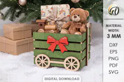 Christmas Toy Box Laser Cut. Storage Crate. Gift Box SVG Product Image 1