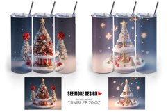 3D Christmas tree baubles | Tumbler Sublimation Wrap Product Image 2