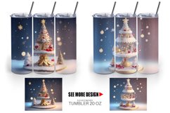 3D Christmas tree baubles | Tumbler Sublimation Wrap Product Image 5